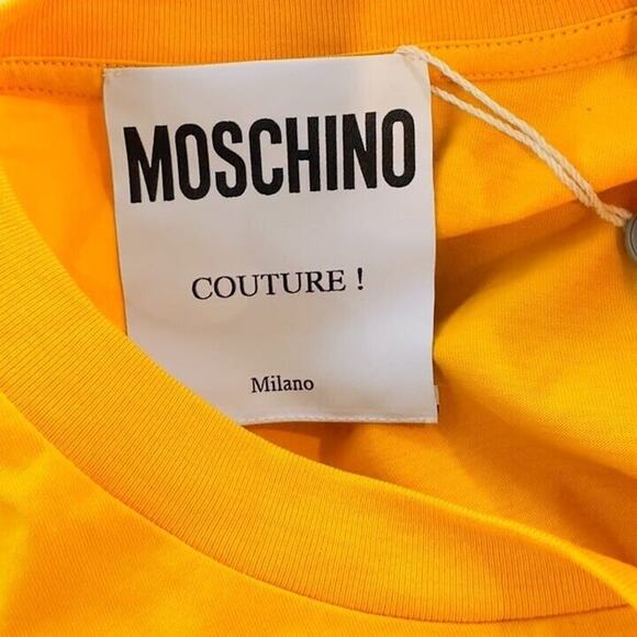 Moschino MMXIX Logo Yellow T Shirt - Picture 3 of 5